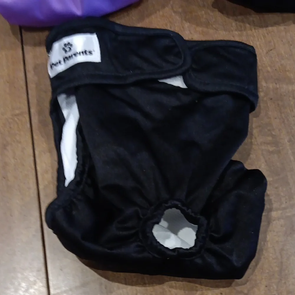 Purple and Black Dog Diaper Covers